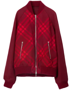 Burberry リバーシブル チェック柄ボンバージャケット 赤 - サムネイル1