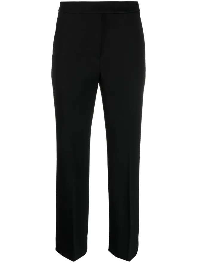 Tory Burch Tory Burch クロップド ウール テーラードパンツ - ブラックの商品画像