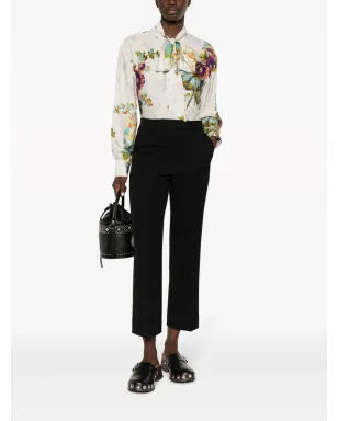 Tory Burch クロップド ウール テーラードパンツ - ブラック - サムネイル2