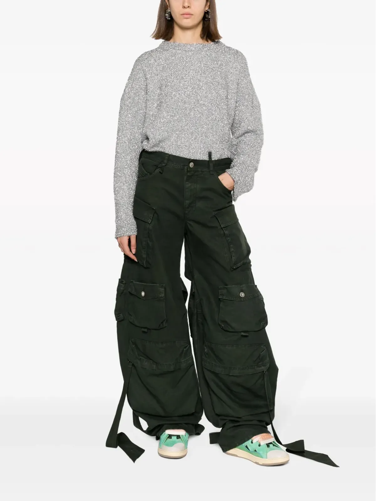 The Attico ファーン ローライズカーゴパンツ - 画像2