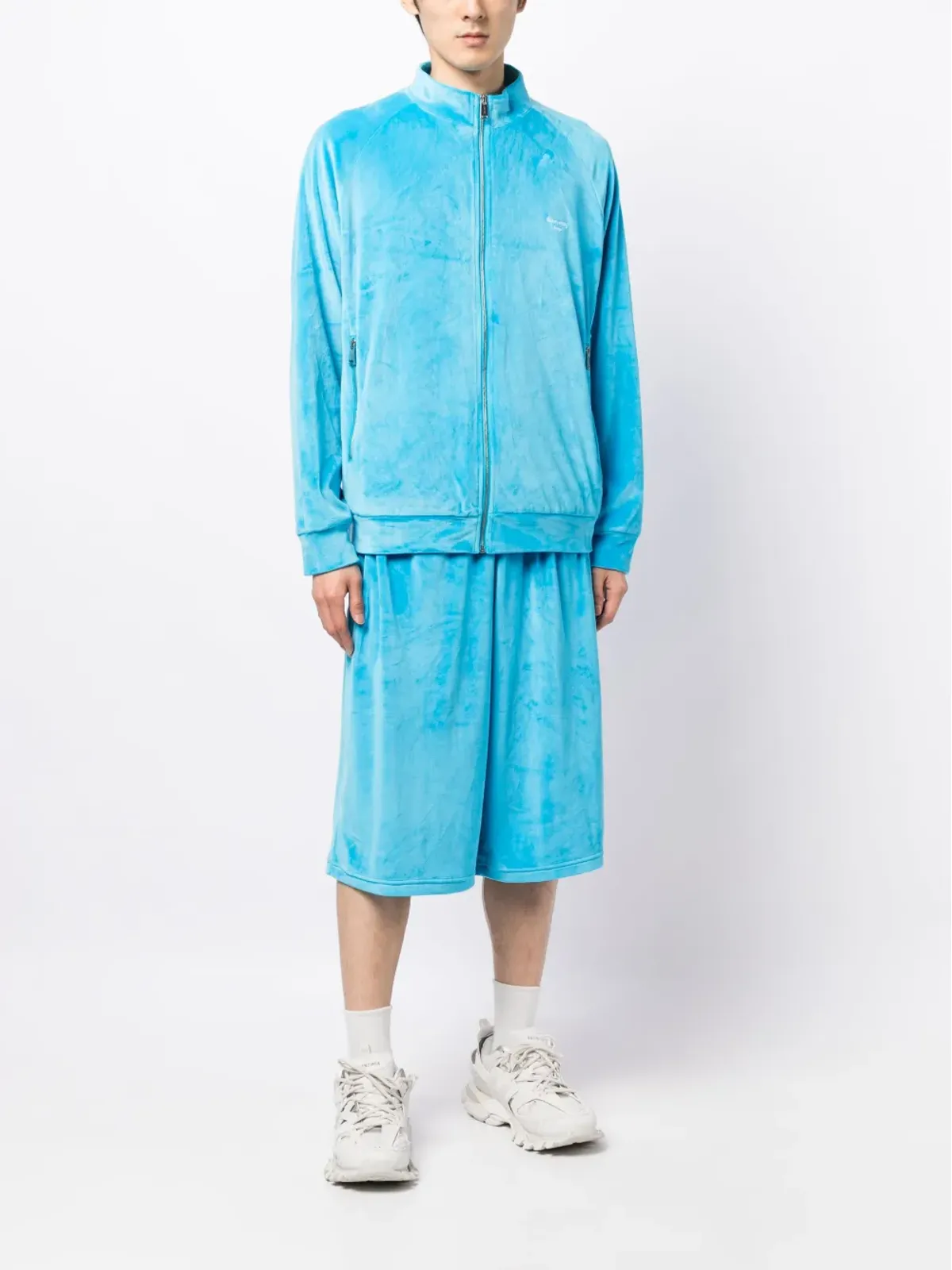 TEAM WANG design ブラッシュド仕上げジップアップジャケット - 画像2