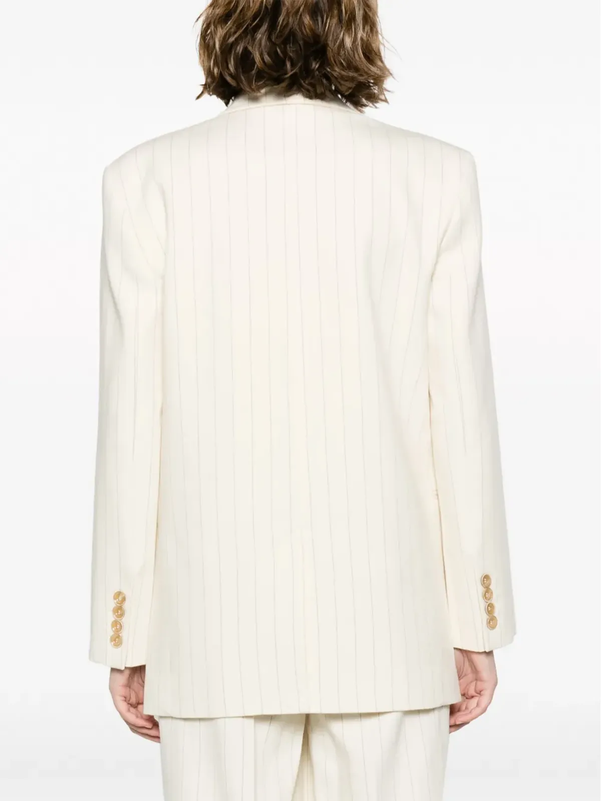 ZIMMERMANN ルミノシティ ピンストライプ ダブルブレスト ブレザー - ネュートラル - 画像4