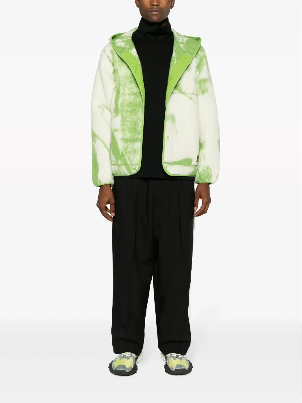 Y-3 ファジーフリース フード付きジャケット - 画像2