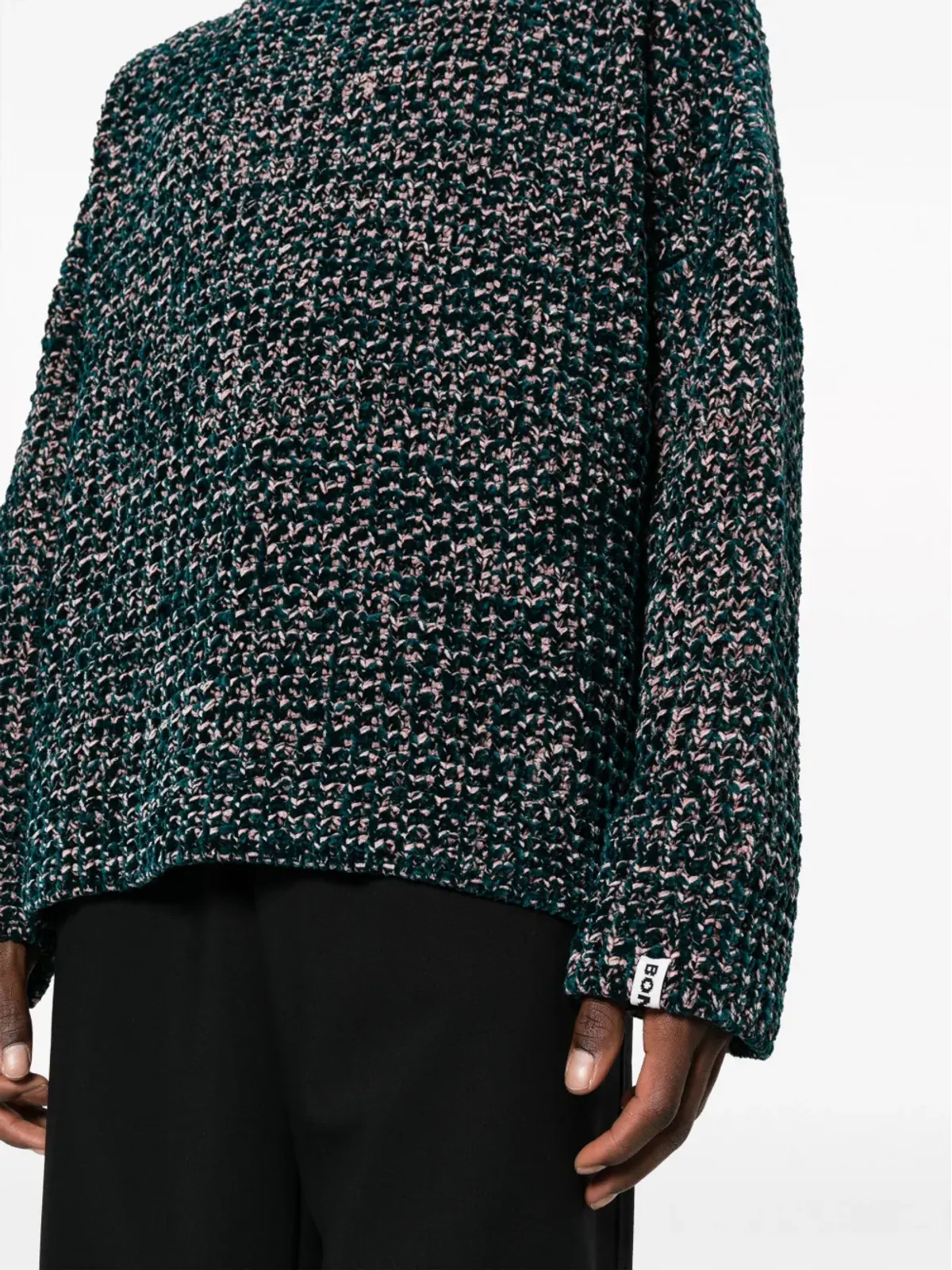 Bonsai ロゴパッチ メランジニット ジャンパー - 画像5