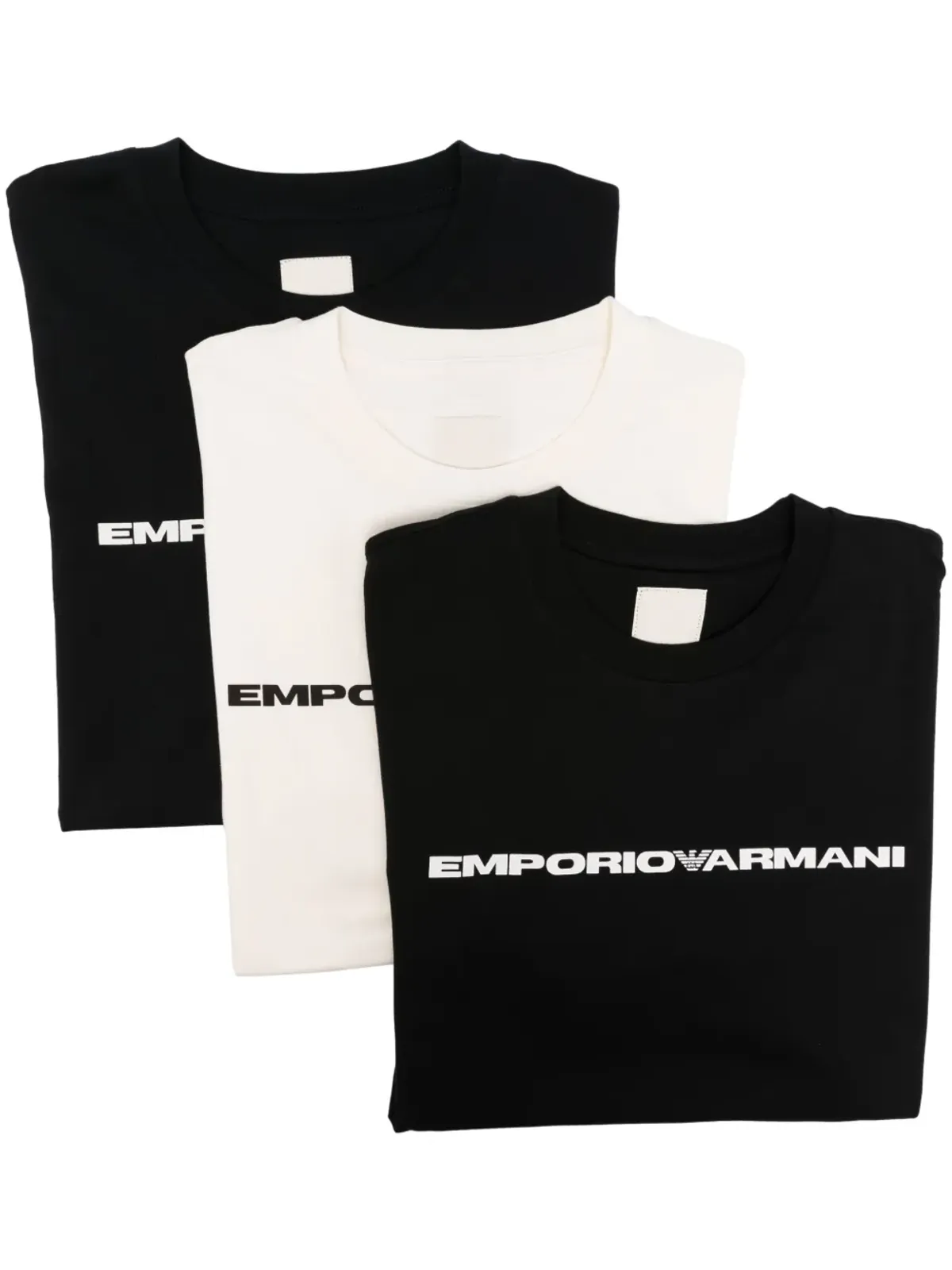 Emporio Armani ロゴプリント コットン Tシャツ - ホワイト - 画像1