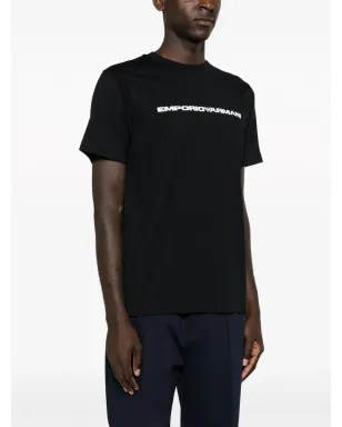 Emporio Armani ロゴプリント コットン Tシャツ - ホワイト - サムネイル3