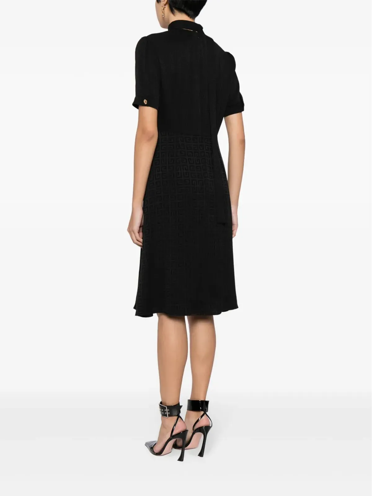 Givenchy 4Gジャカード シルク ミディドレス - ブラック - 画像4