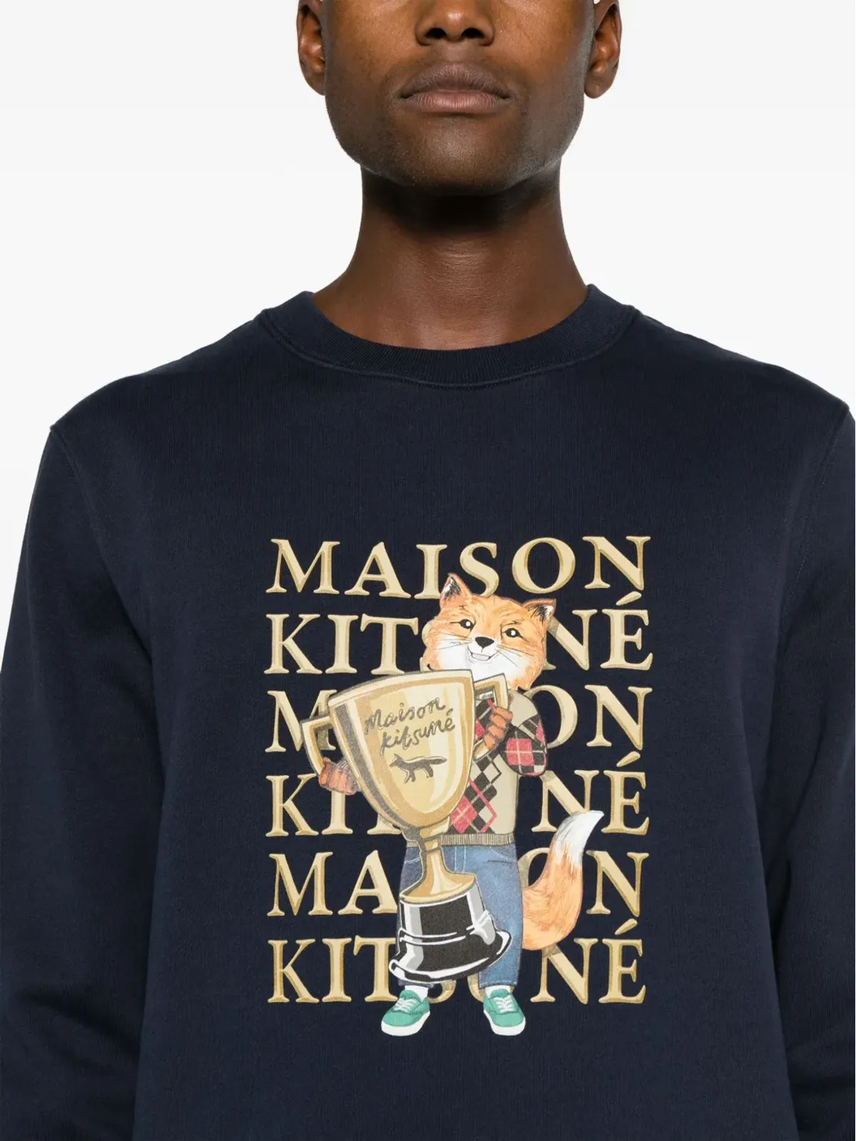 Maison Kitsuné フォックス チャンピオン コットン スウェットシャツ - 画像5