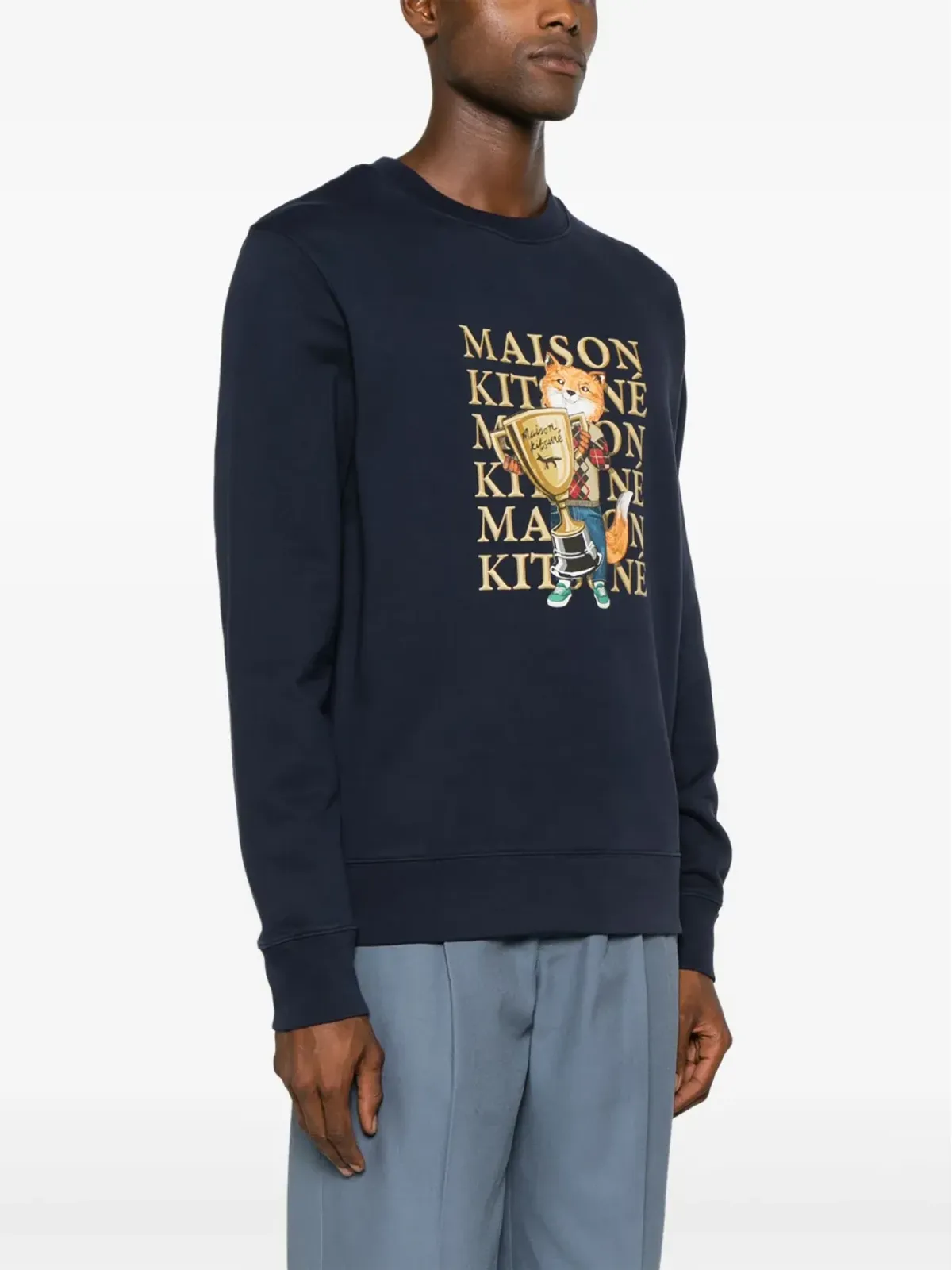Maison Kitsuné フォックス チャンピオン コットン スウェットシャツ - 画像3