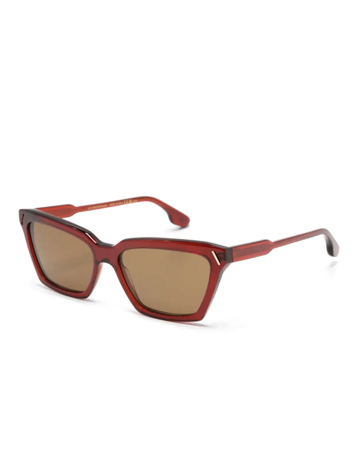 Victoria Beckham Eyewear VB661S モディファイド レクタングル サングラス（レッド） - 画像2