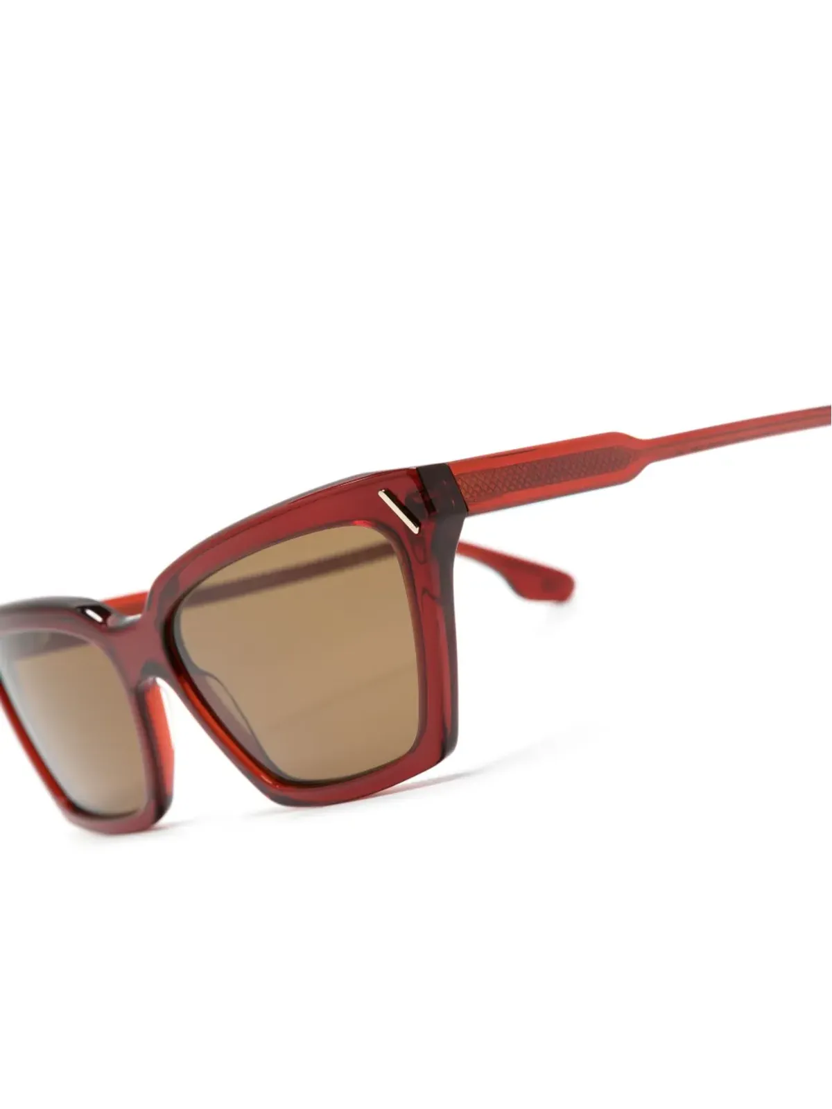 Victoria Beckham Eyewear VB661S モディファイド レクタングル サングラス（レッド） - 画像3