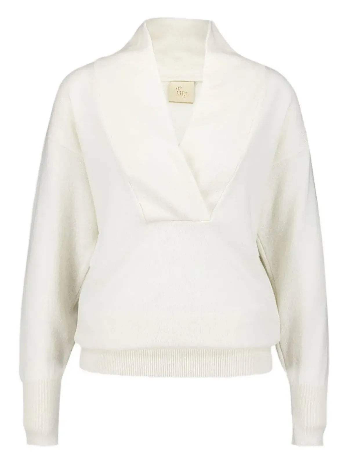 PAULA Talassa crossed V-neck knitted sweater - 画像1