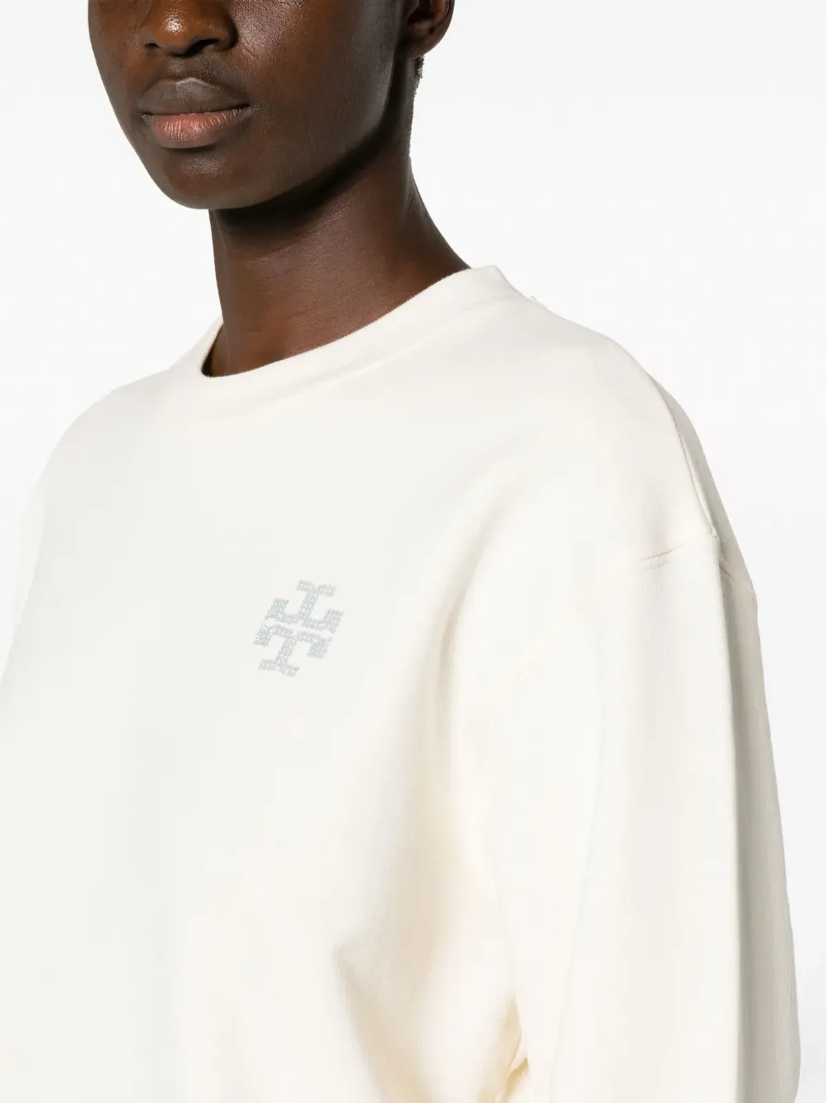 Tory Burch ロゴ入り コットン スウェットシャツ - ホワイト - 画像5