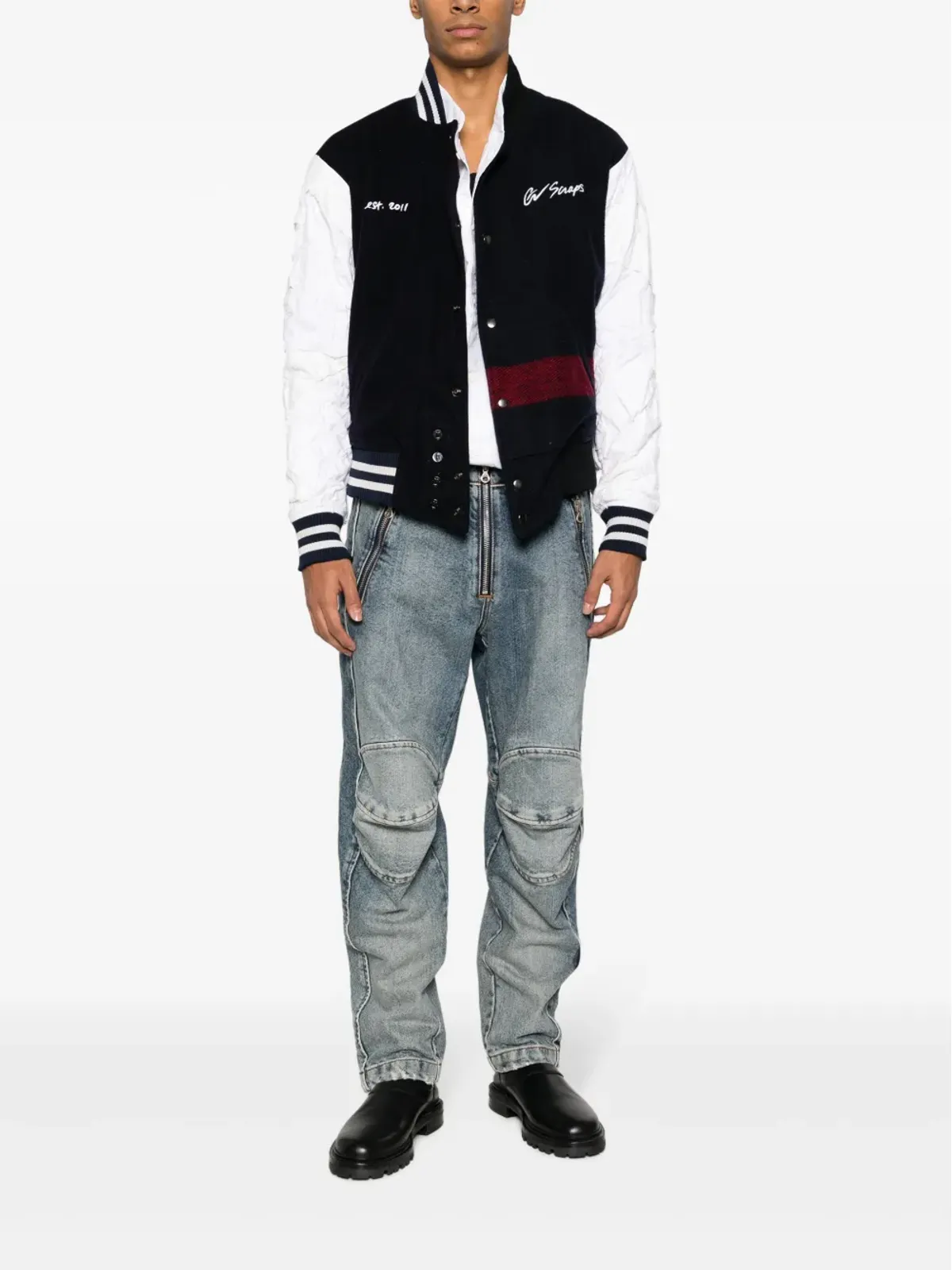 Greg Lauren スローガン刺繍ボンバージャケット - 画像2