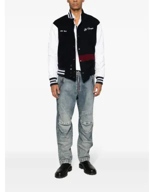 Greg Lauren スローガン刺繍ボンバージャケット - サムネイル2