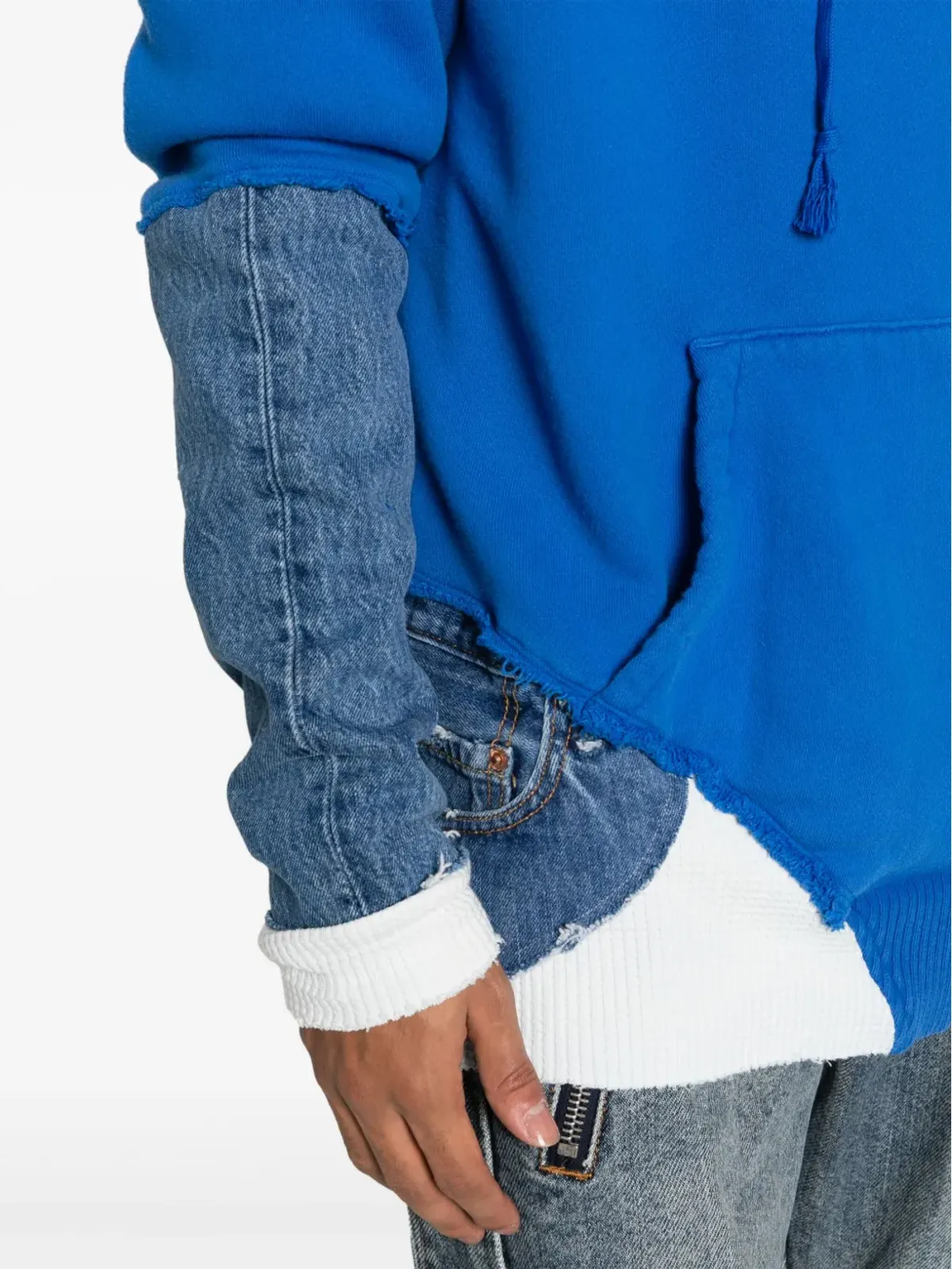 Greg Lauren Fragmentパネル付きフーディー - 画像5