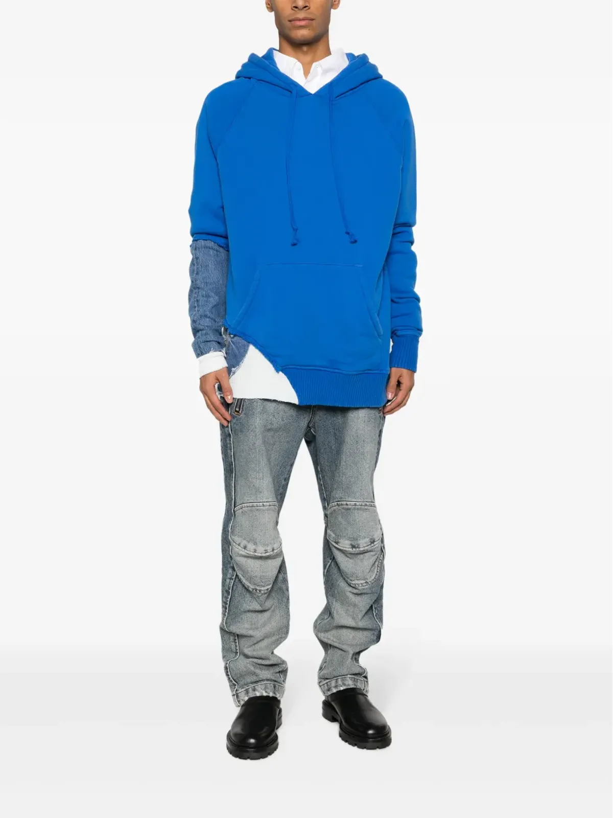 Greg Lauren Fragmentパネル付きフーディー - 画像2