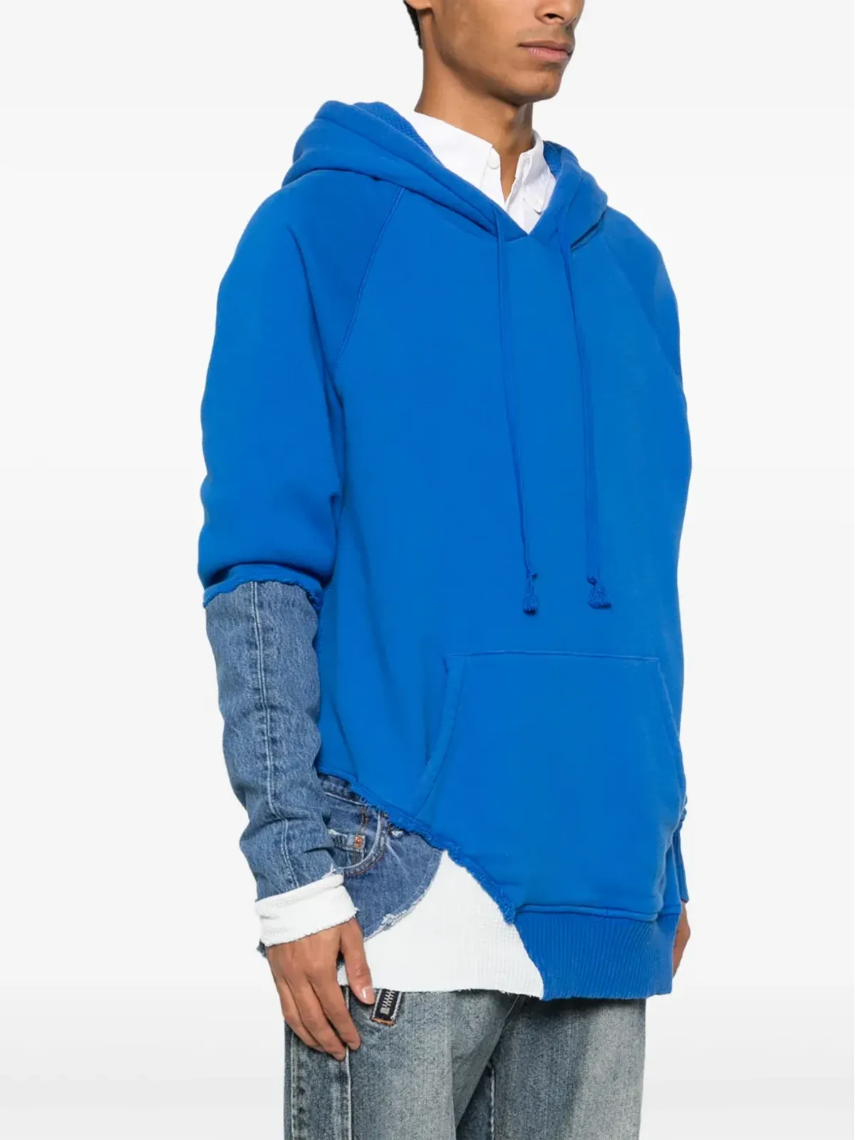 Greg Lauren Fragmentパネル付きフーディー - 画像3