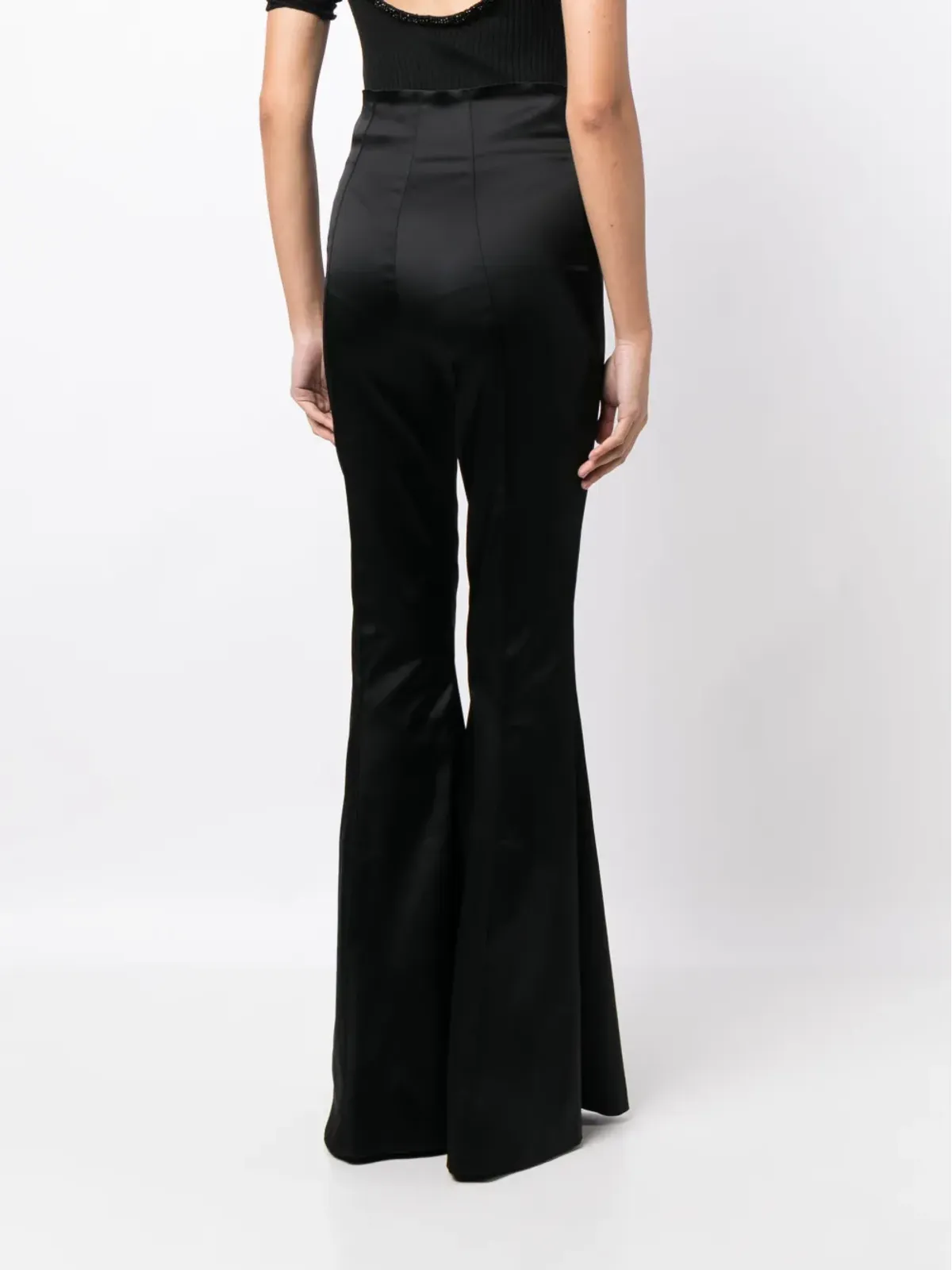 Elisabetta Franchi チェーンベルト付きフレアパンツ - 画像4