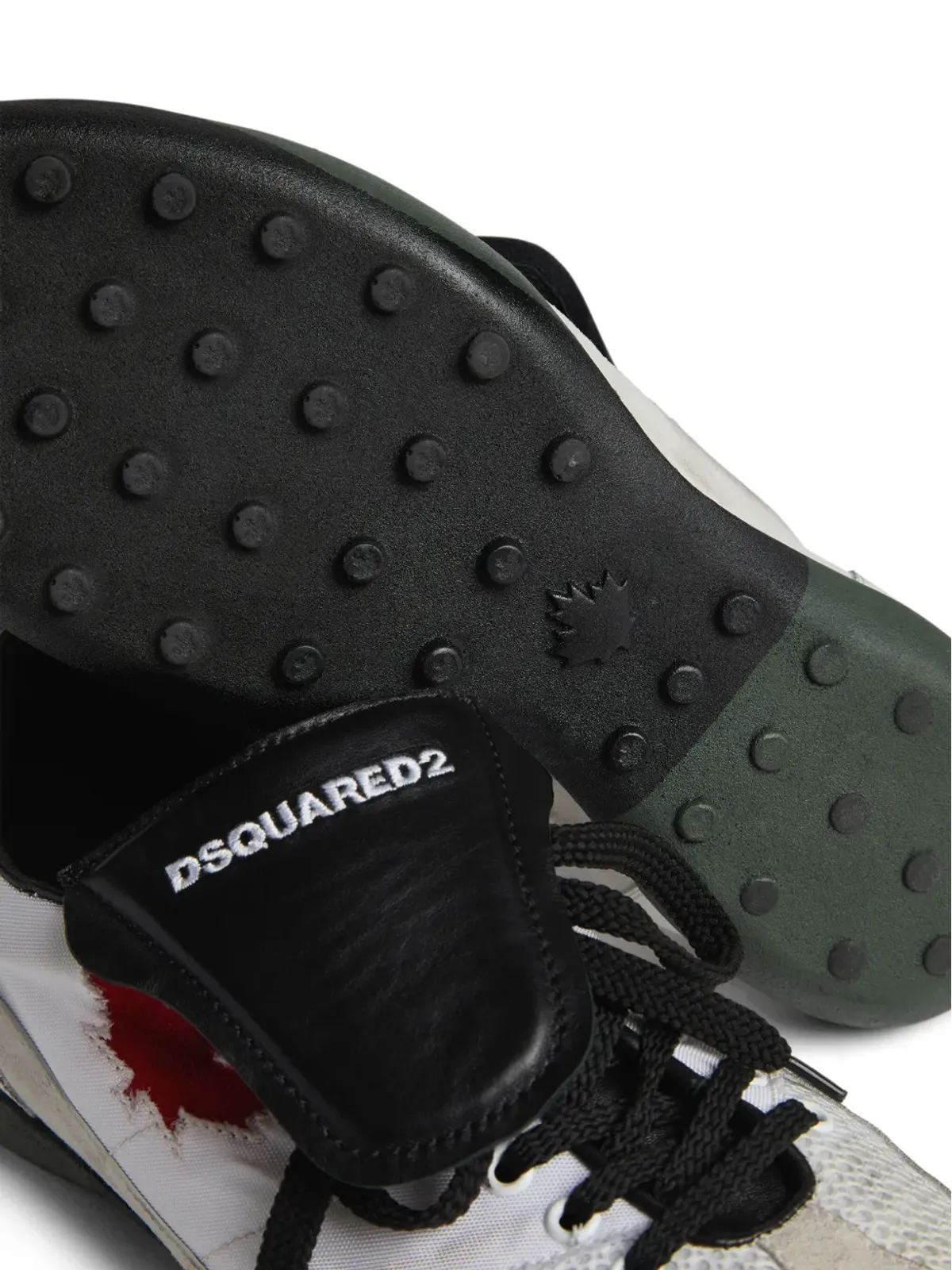DSQUARED2 メープルリーフ レザー スニーカー - ニュートラルカラー - 画像5
