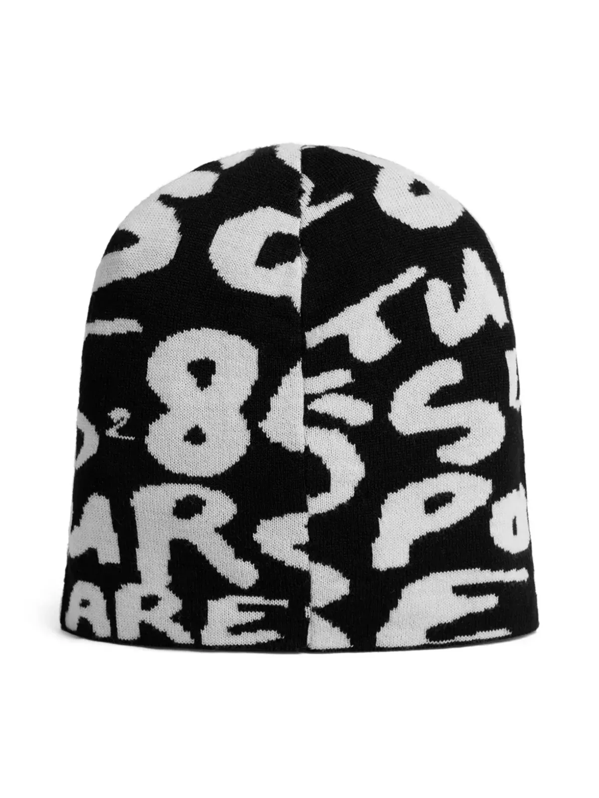 DSQUARED2 ロゴ入りインターシャ編みウールビーニー - 画像2