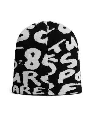 DSQUARED2 ロゴ入りインターシャ編みウールビーニー - サムネイル2