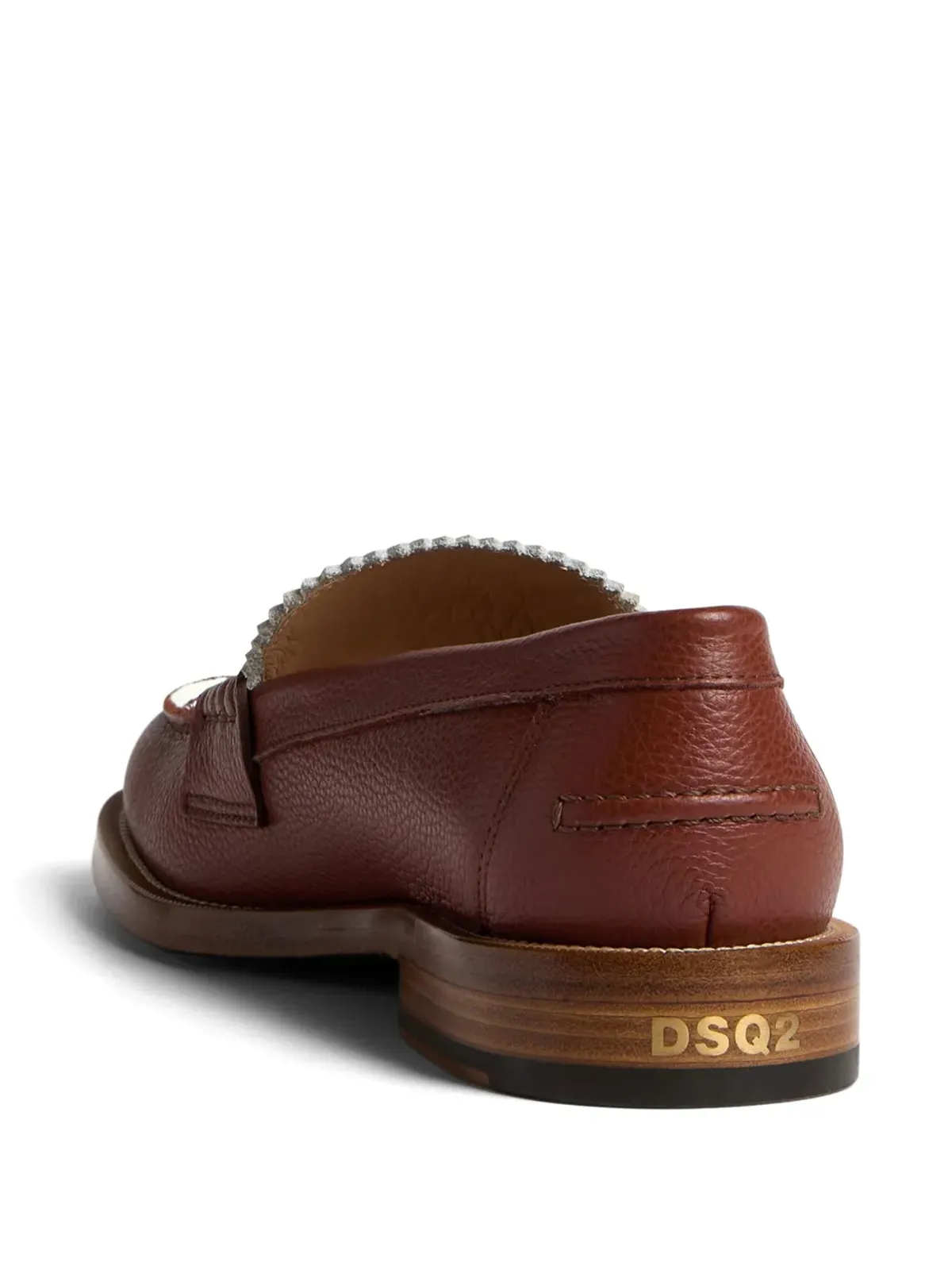 DSQUARED2 カラーブロック レザー ローファー - ブラウン - 画像3