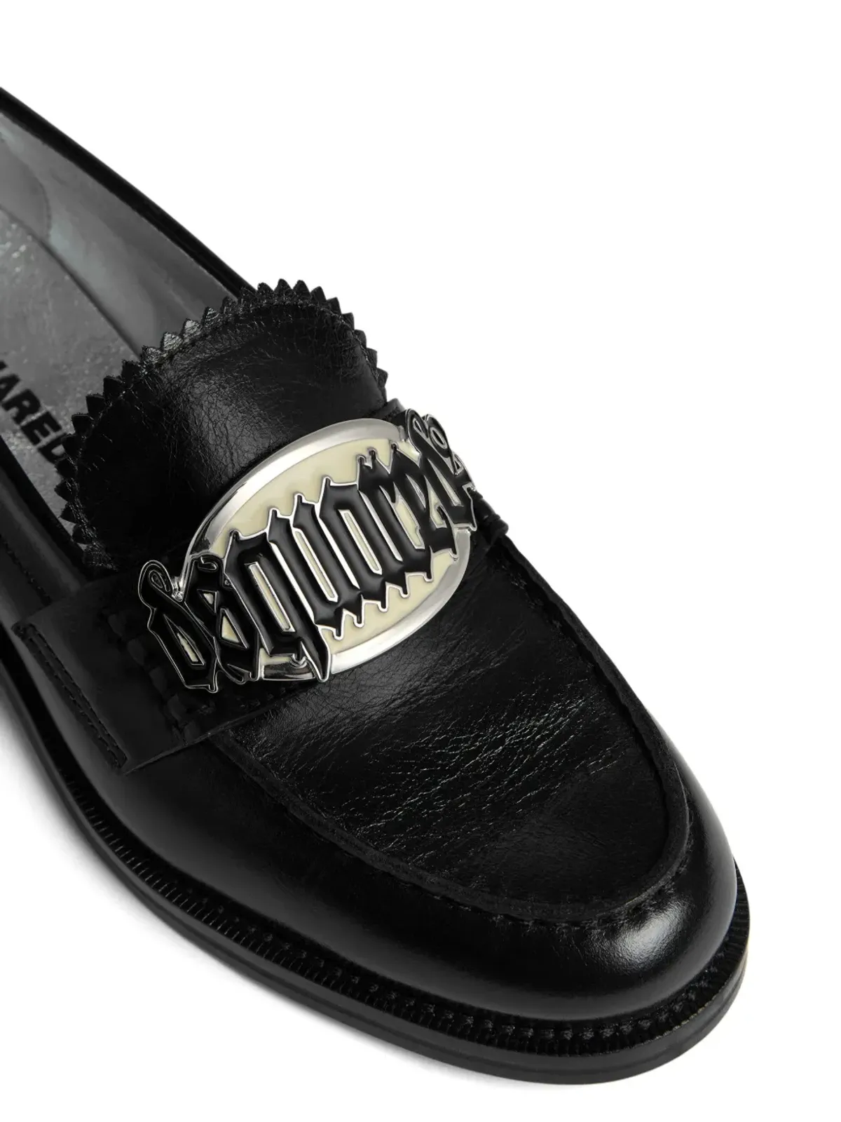 DSQUARED2 ロゴプレート レザー ローファー - ブラック - 画像5