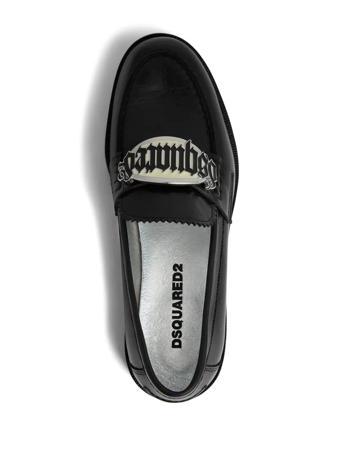 DSQUARED2 ロゴプレート レザー ローファー - ブラック - 画像4