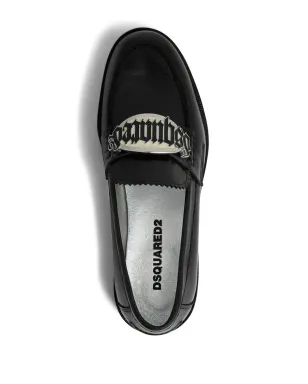 DSQUARED2 ロゴプレート レザー ローファー - ブラック - サムネイル4