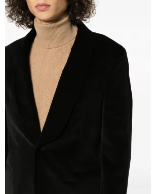 Manuel Ritz シングルブレストベルベットスーツ ブラック - サムネイル5