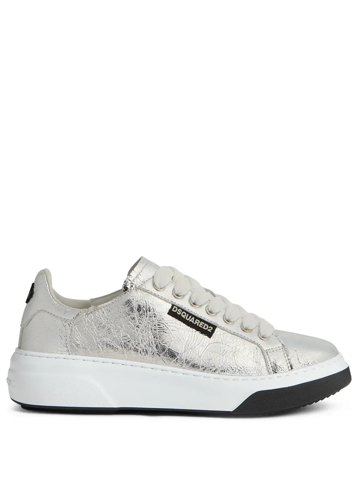 DSQUARED2 メタリック仕上げ レースアップスニーカー - シルバー - 画像1