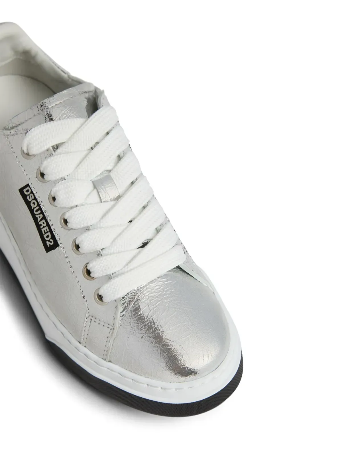 DSQUARED2 メタリック仕上げ レースアップスニーカー - シルバー - 画像5