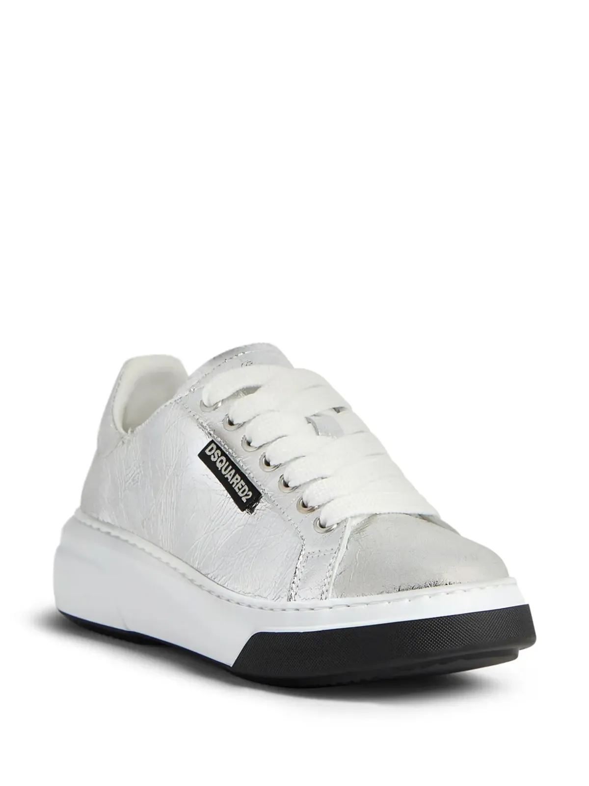DSQUARED2 メタリック仕上げ レースアップスニーカー - シルバー - 画像2