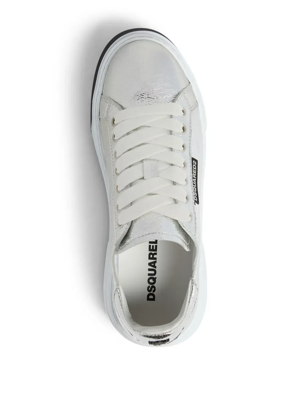 DSQUARED2 メタリック仕上げ レースアップスニーカー - シルバー - 画像4