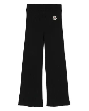 Moncler Enfant ロゴパッチ付きリブ編みパンツ - サムネイル1