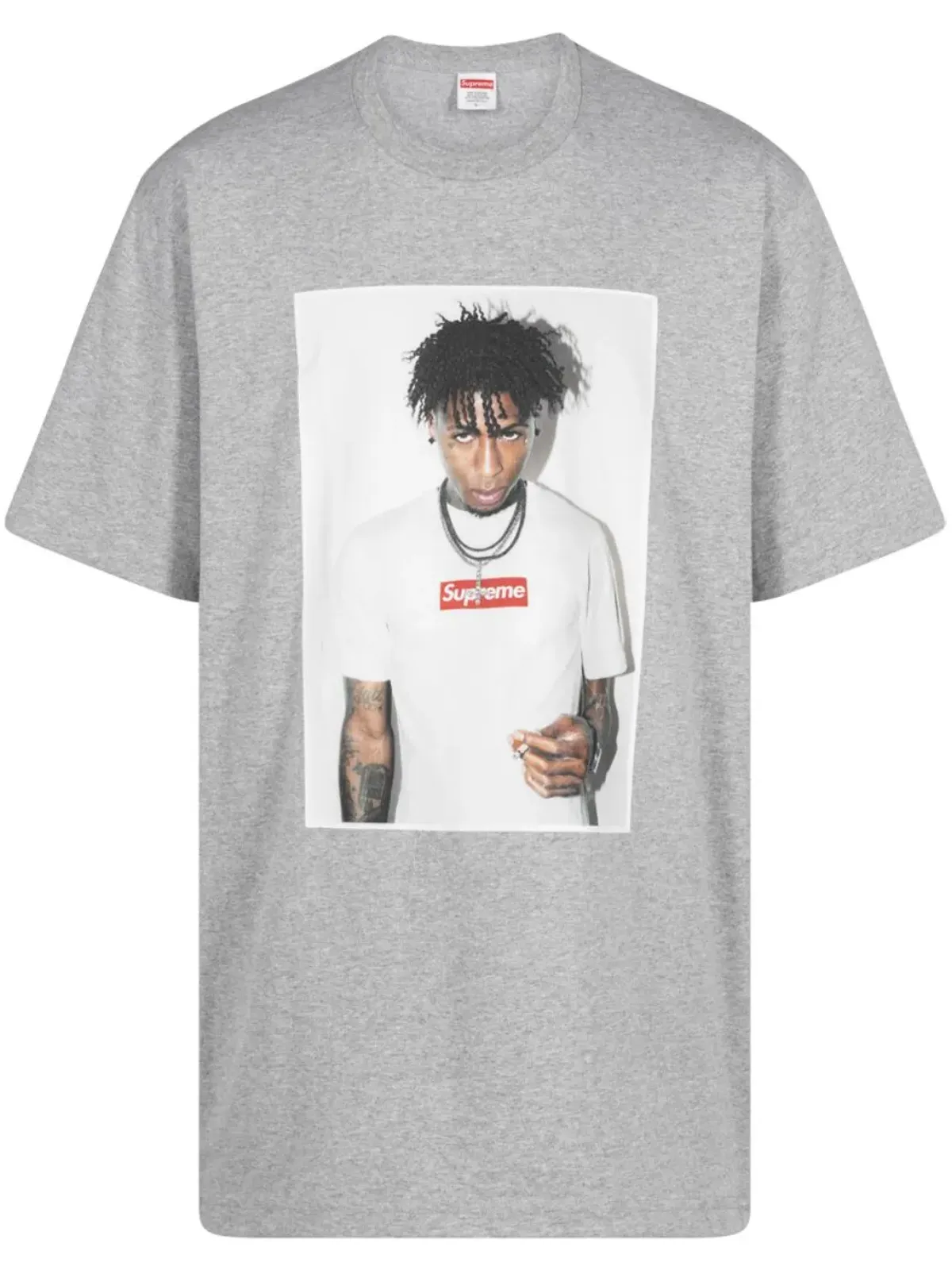 Supreme NBA Youngboy FW23 Heather Grey T-shirt - 画像1
