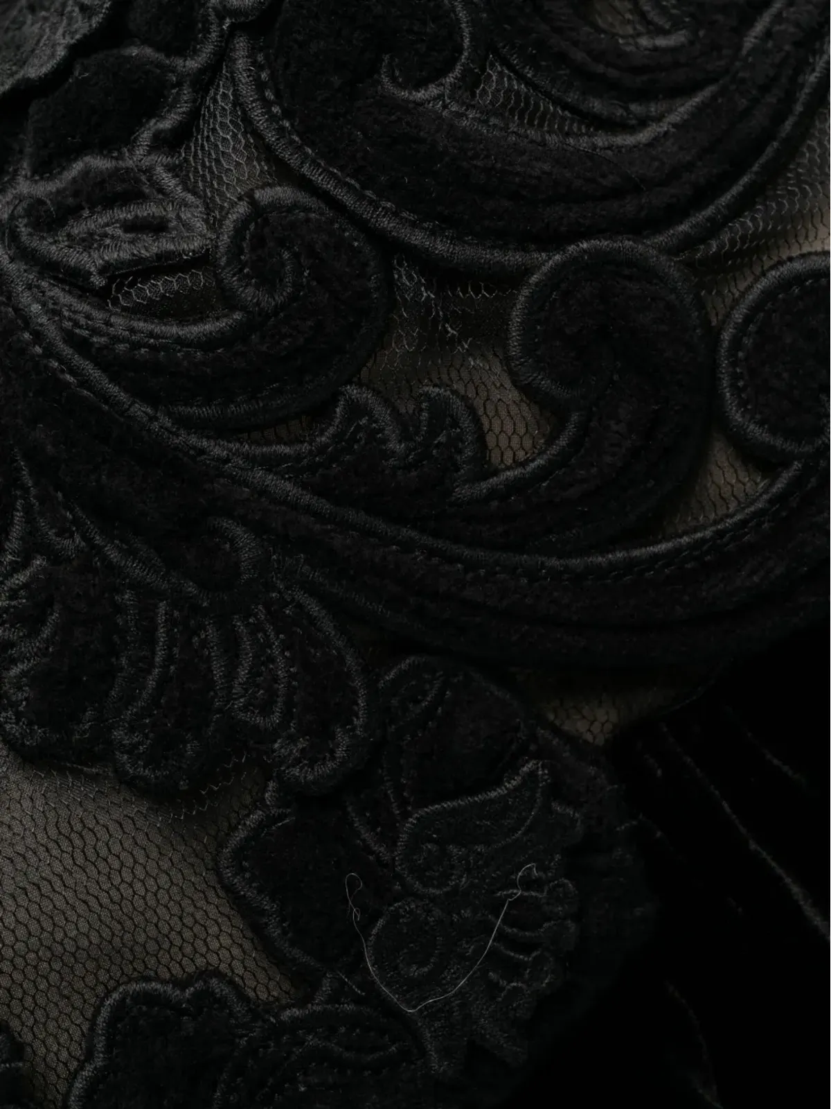 ZIMMERMANN 花柄装飾ベルベットのAラインドレス - 画像5