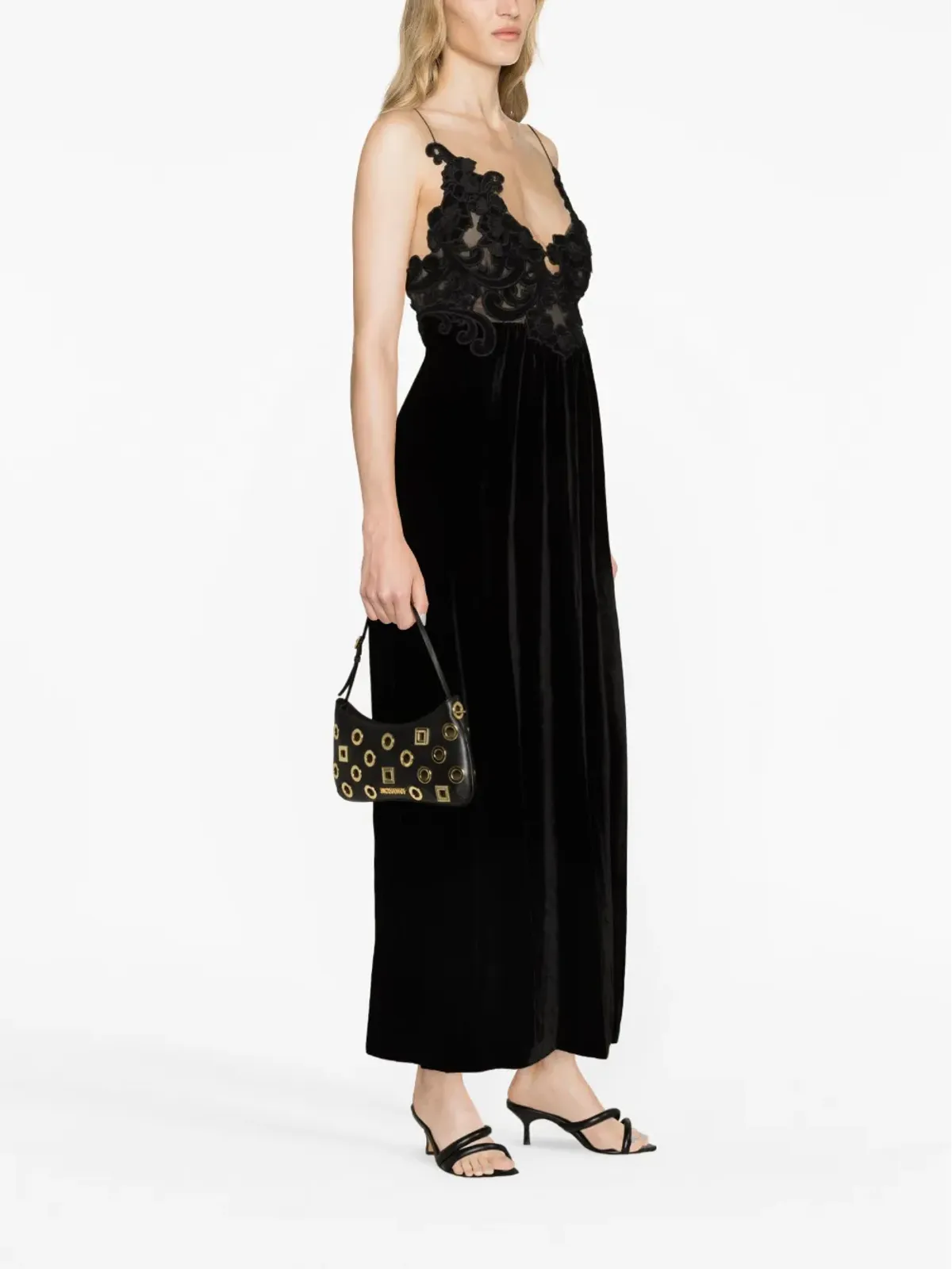 ZIMMERMANN 花柄装飾ベルベットのAラインドレス - 画像3