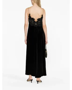 ZIMMERMANN 花柄装飾ベルベットのAラインドレス - サムネイル4