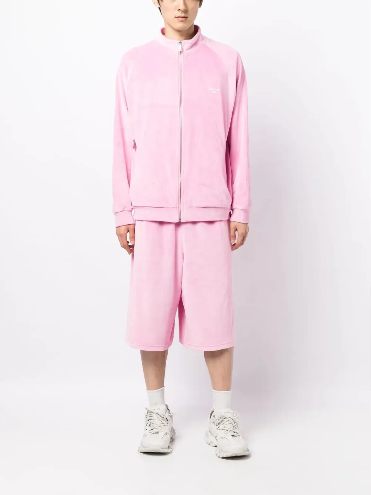 TEAM WANG design ブラッシュド風ジップアップジャケット - 画像2