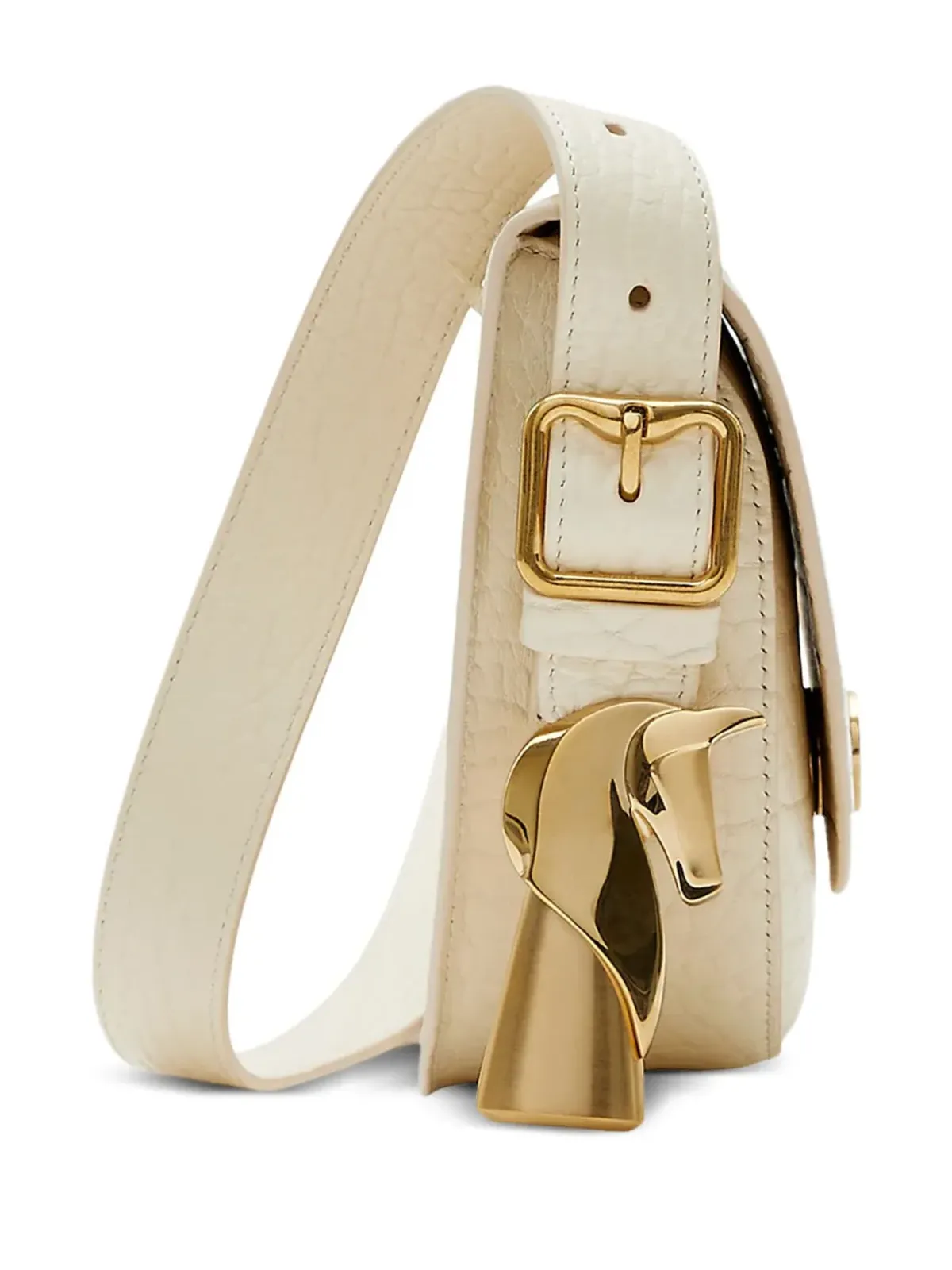 Burberry レザー クロスボディ サドルバッグ - 画像3