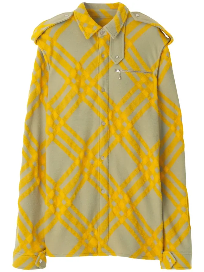 Burberry Burberry チェック柄ウール混紡シャツの商品画像
