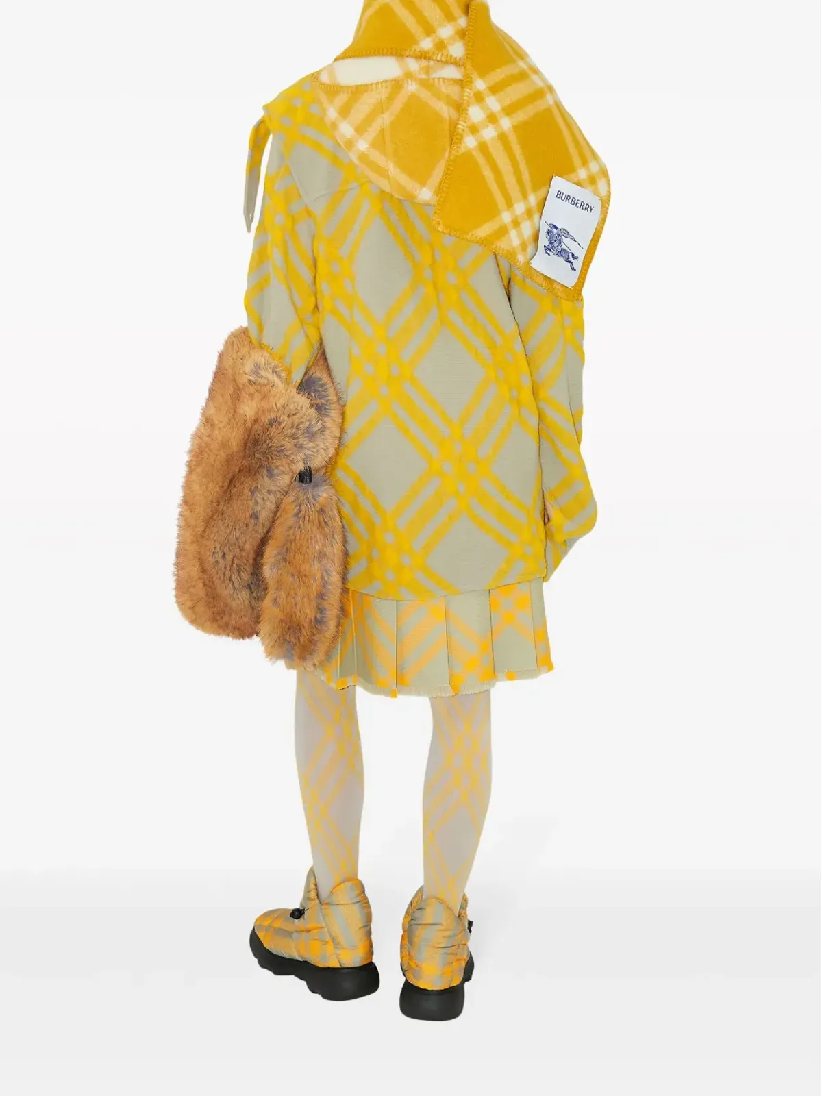 Burberry チェック柄ウール混紡シャツ - 画像4