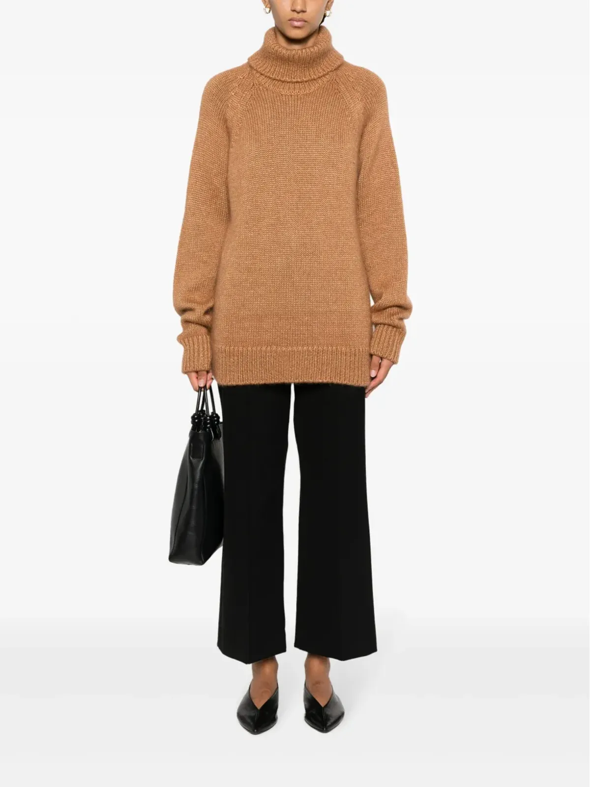 S Max Mara フレアクロップドパンツ（ブラック） - 画像2