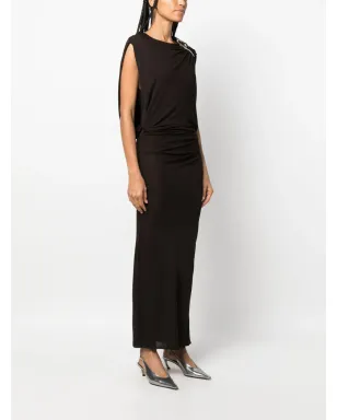 Lanvin ブローチディテール マキシドレス - サムネイル3