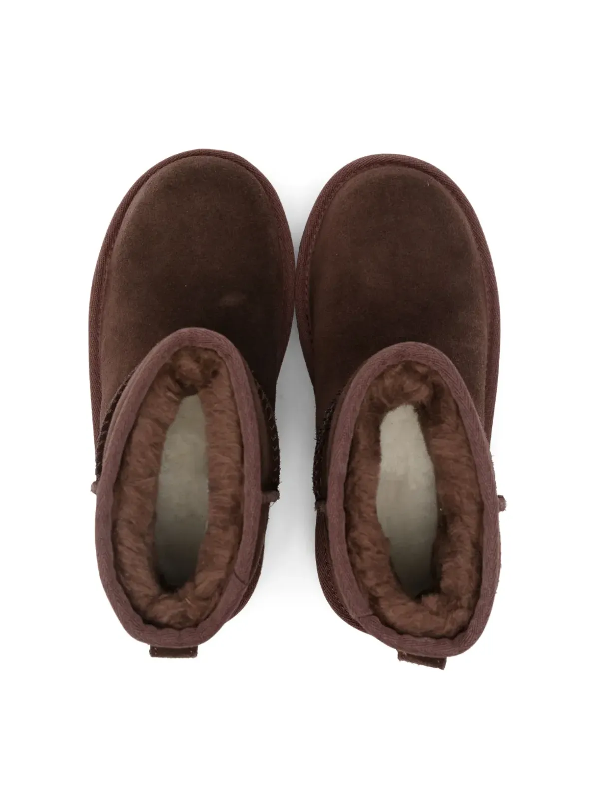UGG Kids クラシックミニII ロゴパッチ スエード ブーツ - ブラウン - 画像3