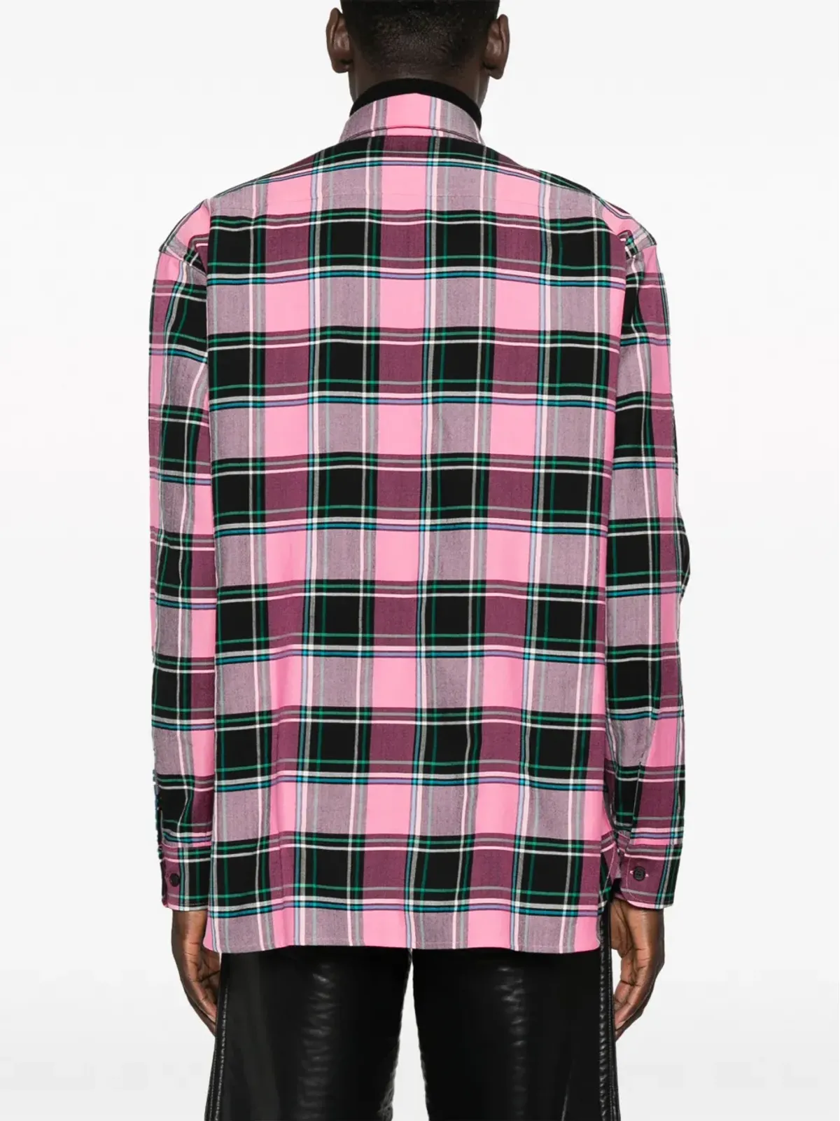 Givenchy ピンクの格子チェック柄シャツ - 画像4