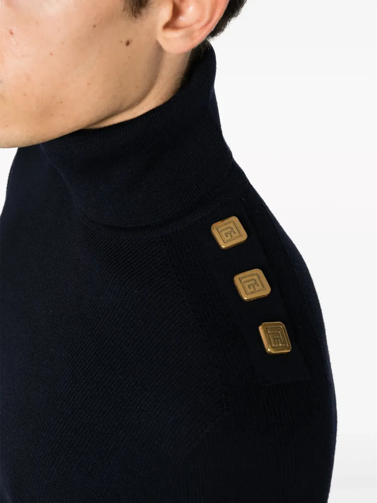 Balmain ボタンディテール メリノウール ジャンパー - 画像5