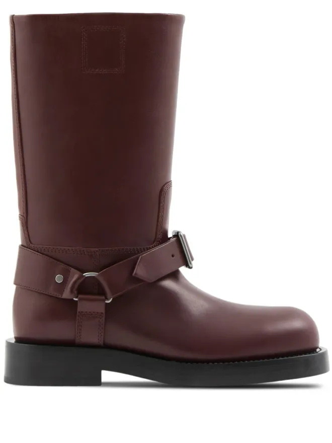 Burberry Burberry バックルディテール ライディングブーツ（レッド）の商品画像